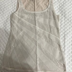 Dress sleeveless top with sliver/gold